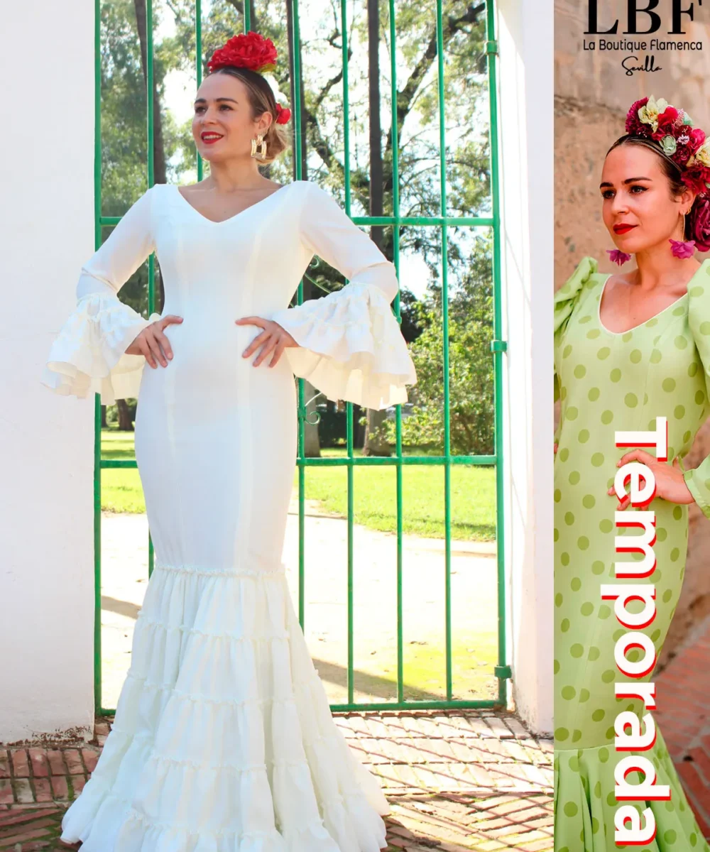 LBF Traje de flamenca strech Iris canastero. Tallas desde 34 a 46