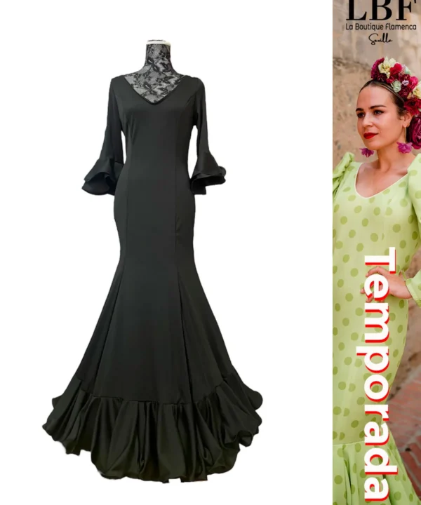 LBF Traje de flamenca Lycra bata de nejas. Tallas desde XS a XXXL