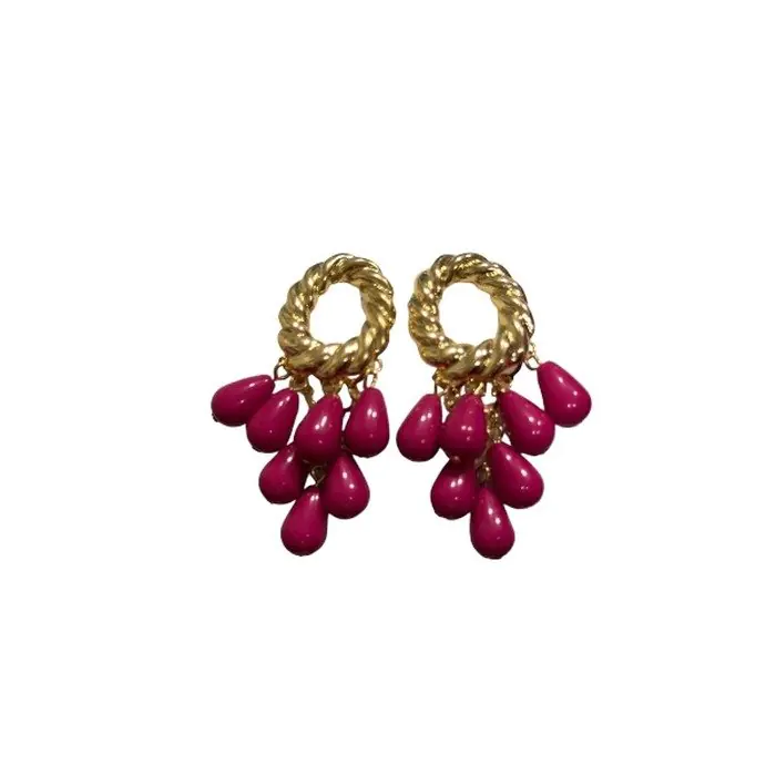 Pendientes lágrimas buganvilla