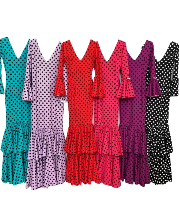 LBF Traje de flamenca Lycra. Tallas desde XS a XXL