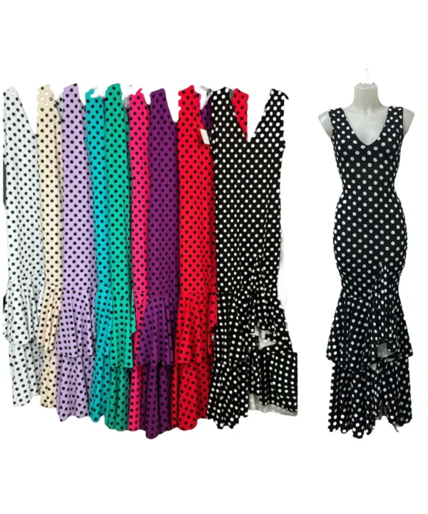 LBF Traje de flamenca Lycra. Tallas desde XS a XXL