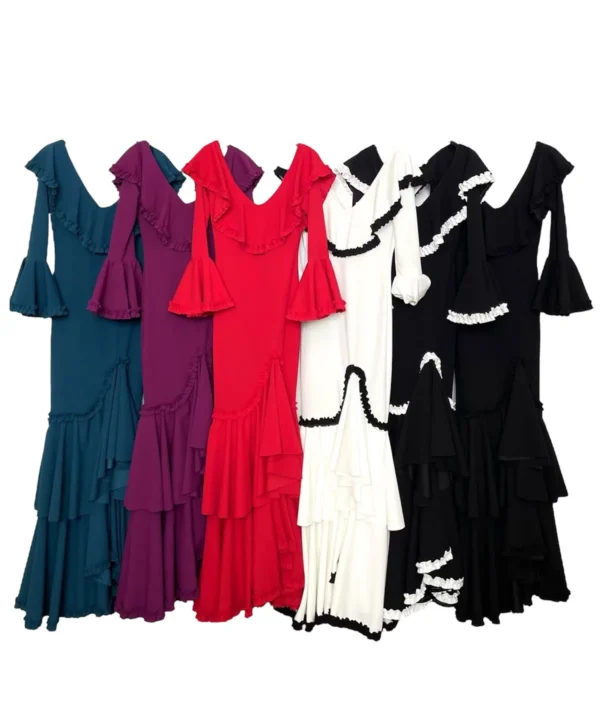 LBF Traje de flamenca Lycra. Tallas desde XS a XXL