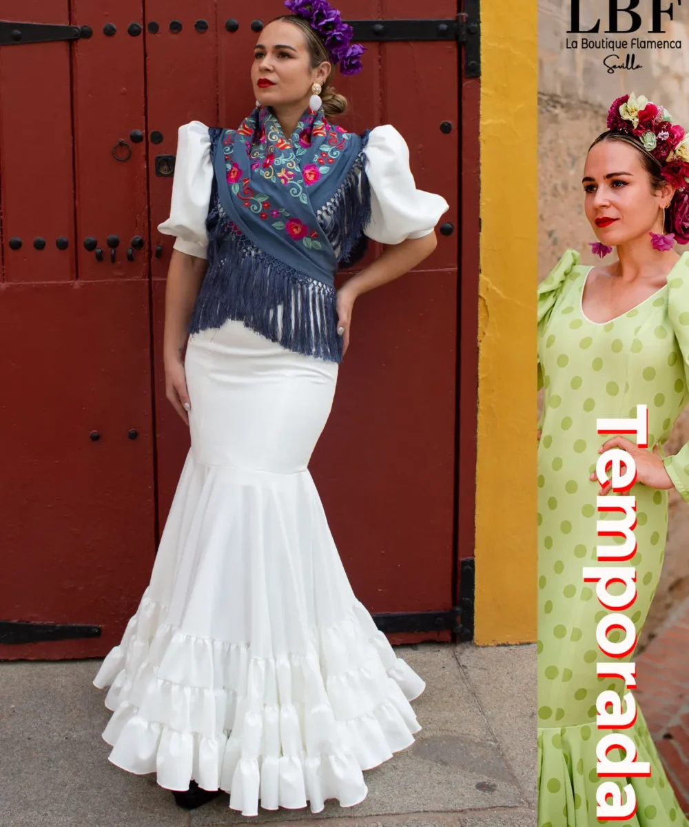 LBF Traje de flamenca Lycra Bioleástica Loto. Varias colores y tallas 34-46