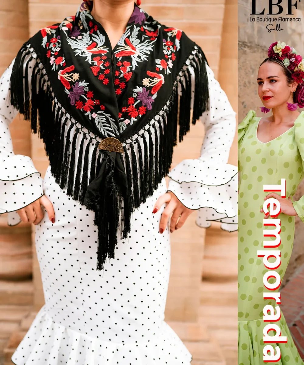 LBF Traje de flamenca strech Azahar. Varias colores y tallas 34-52 - Imagen 3