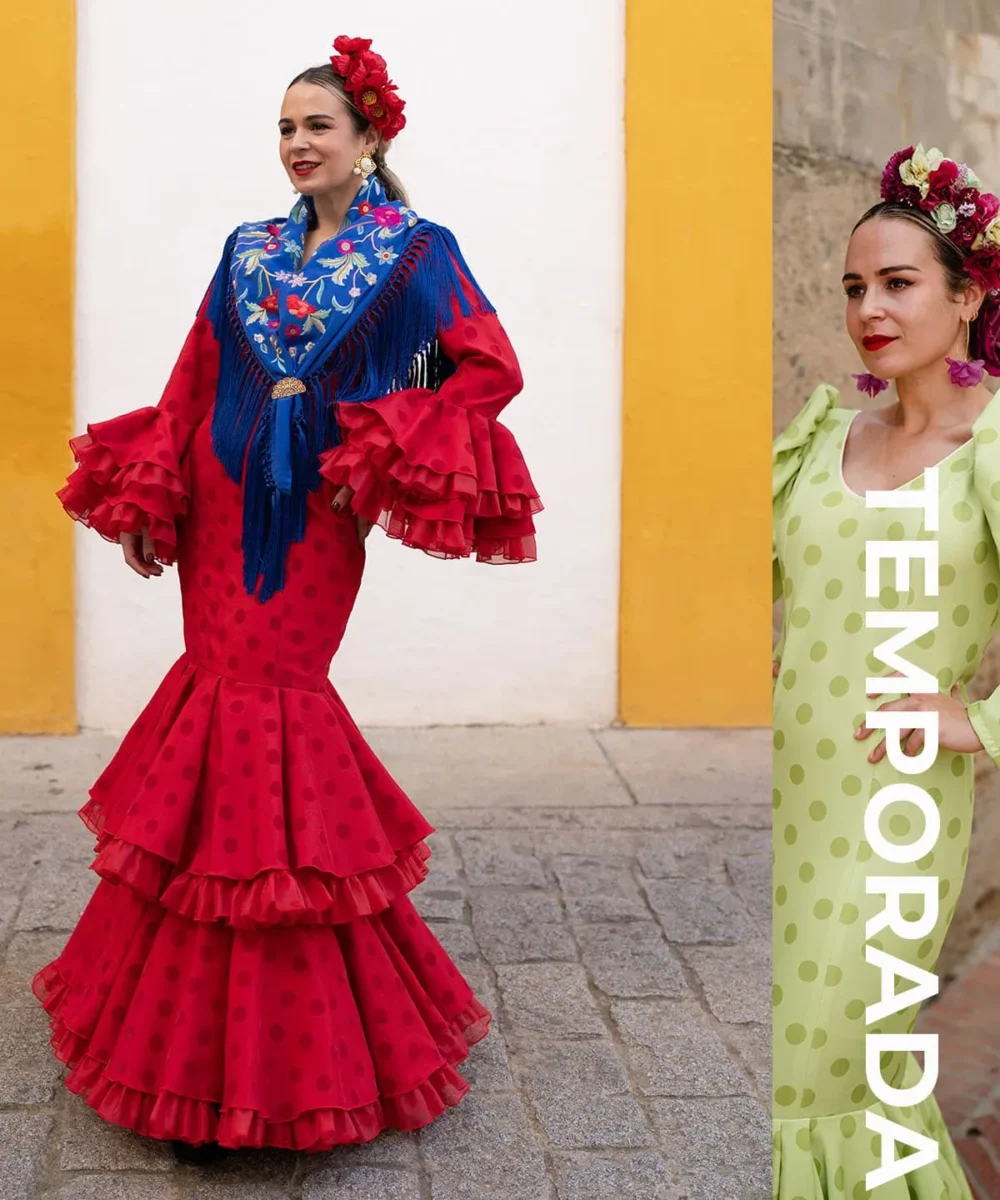 LBF Traje de flamenca PÉTALOS. Tallas 34-48 y varios colores