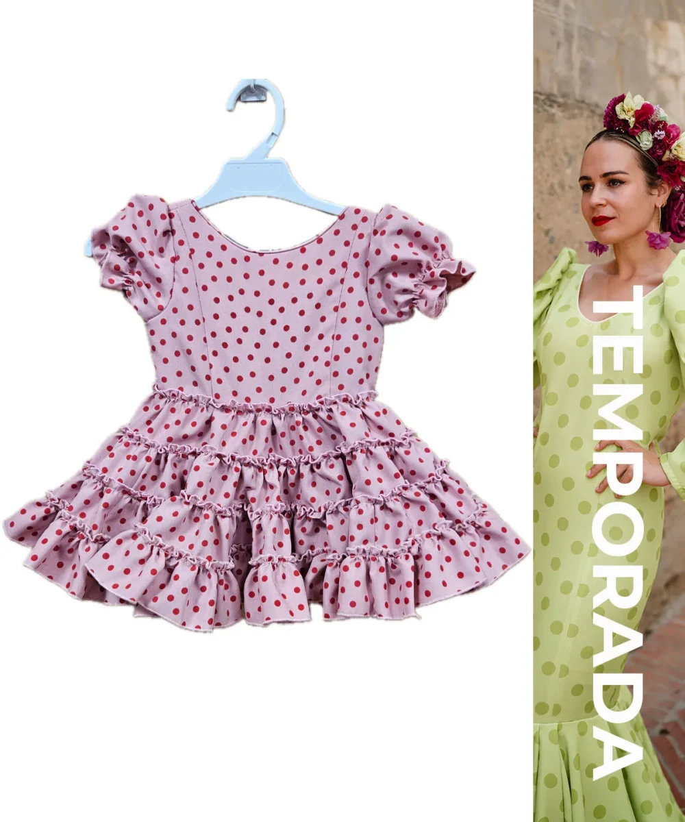 LBF Traje de flamenca Córdoba niña. Tallas 1-8 varios colores - Imagen 6
