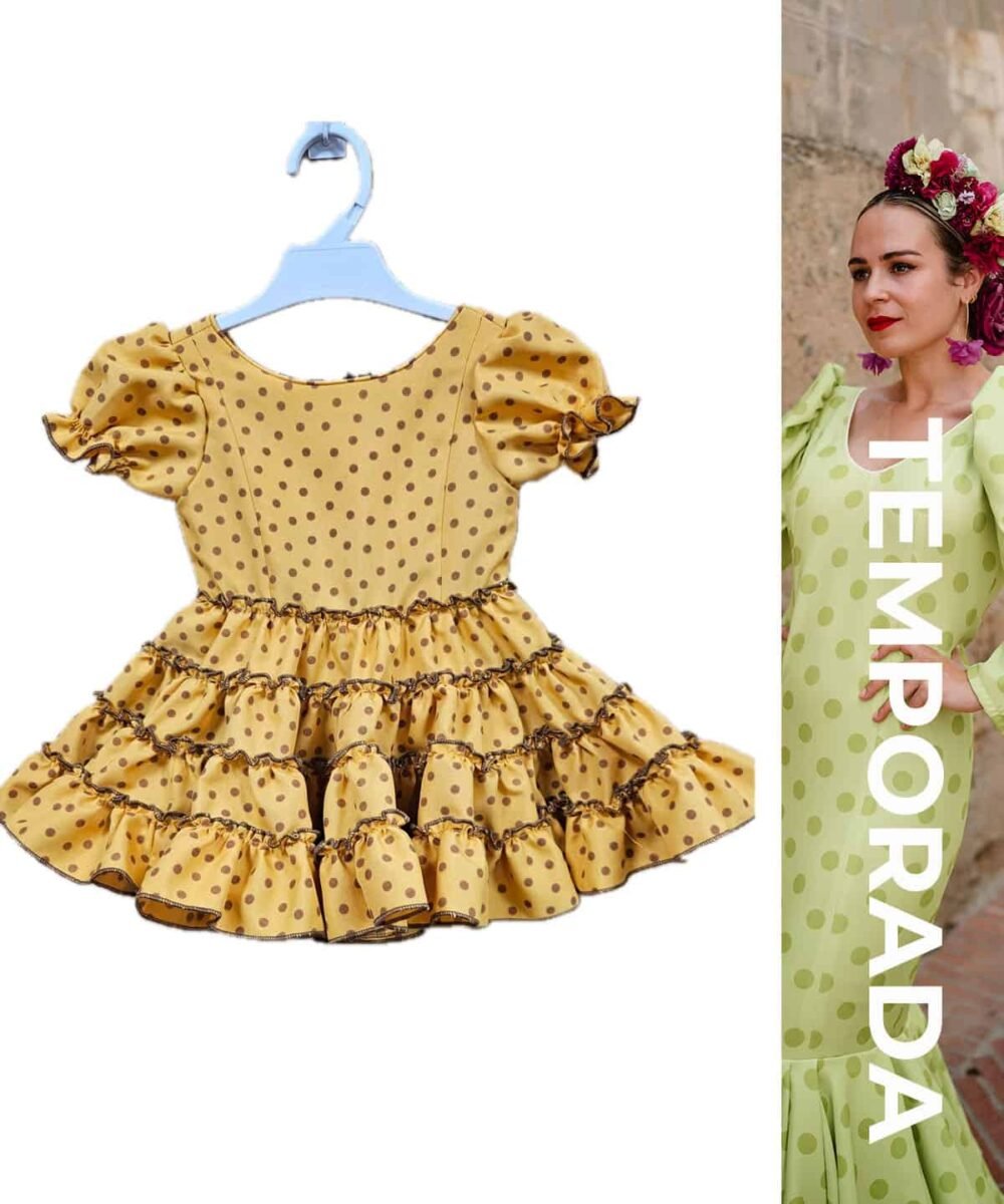 LBF Traje de flamenca Córdoba niña. Tallas 1-8 varios colores - Imagen 5