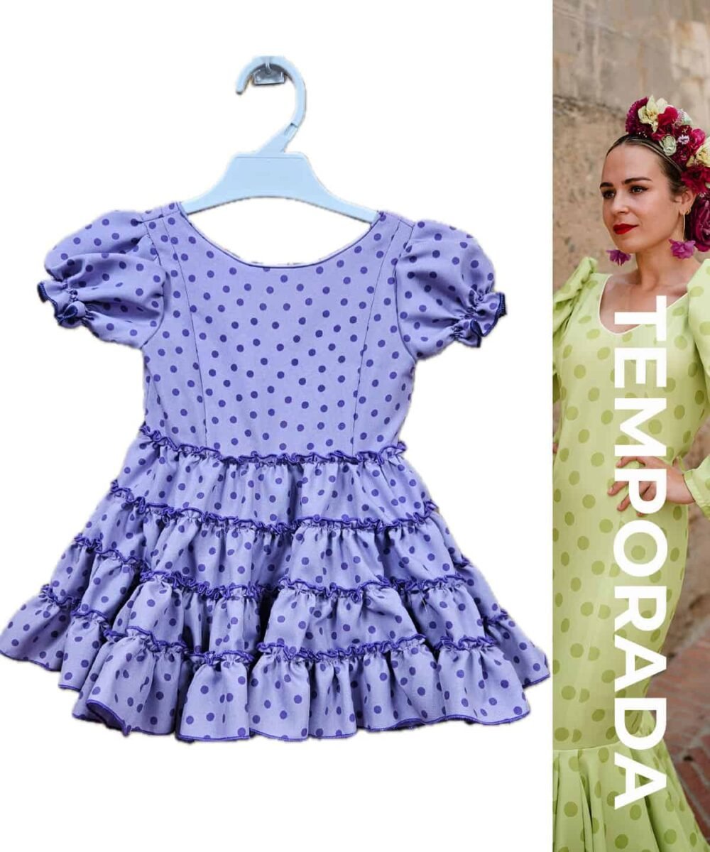 LBF Traje de flamenca Córdoba niña. Tallas 1-8 varios colores - Imagen 2