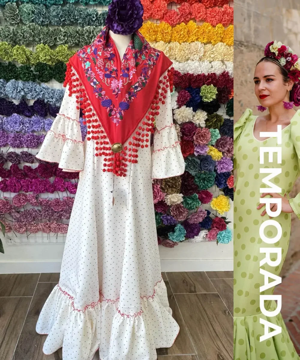 LBF Traje de flamenca Rociana. Tallas 34 a 46 varios colores - Imagen 4