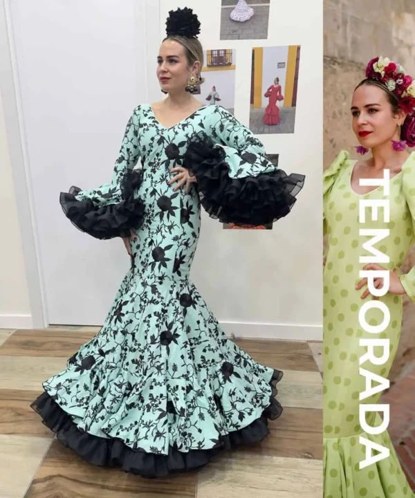 LBF Traje de flamenca Carmen bordado. Talla 38