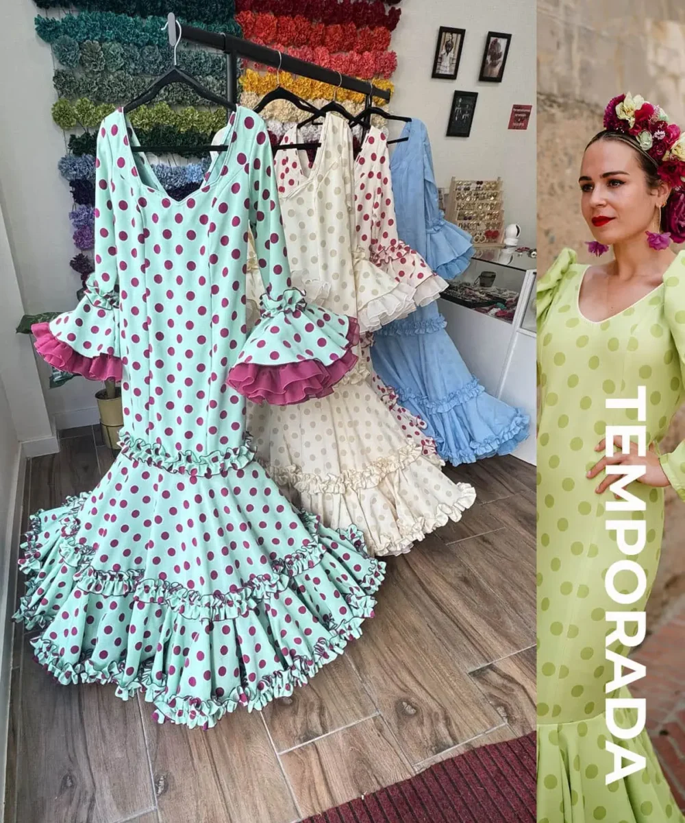 LBF Traje de flamenca   Rocío Flocado. Varios colores y tallas - Imagen 4