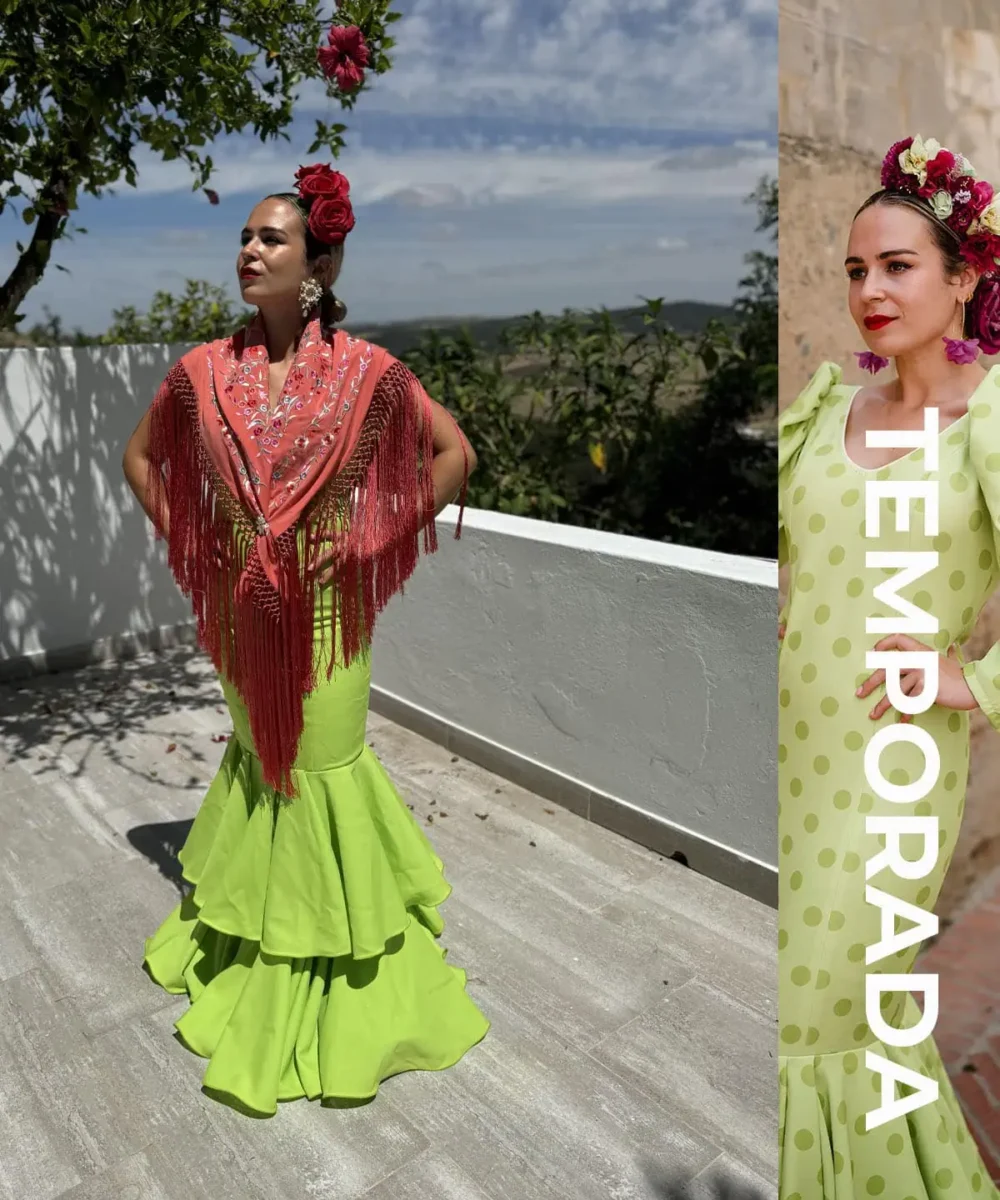 LBF Traje flamenca Strech Ronda. Talla 36, 38 y 40