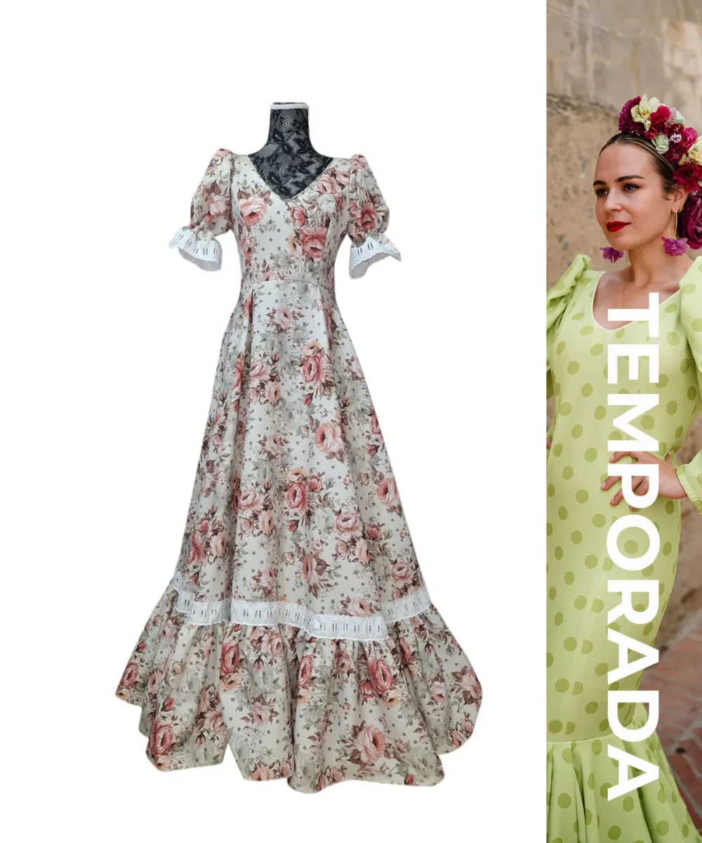 LBF Traje de flamenca farol. Tallas 34 a 46