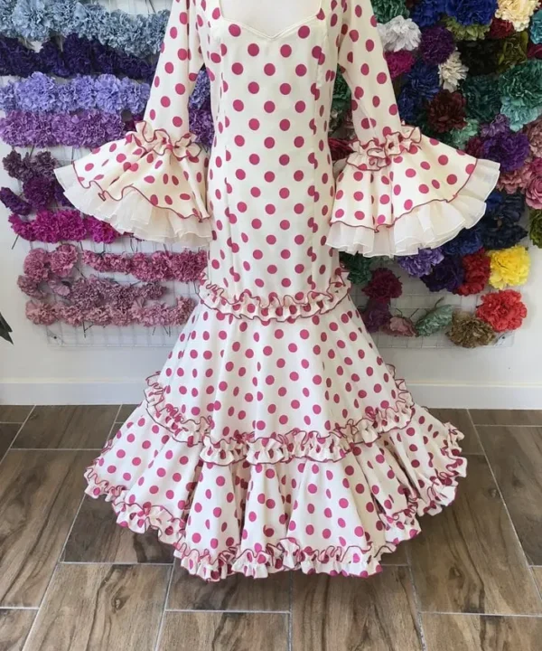 LBF Traje de flamenca Rocio flocado. Talla 34,36 y 46