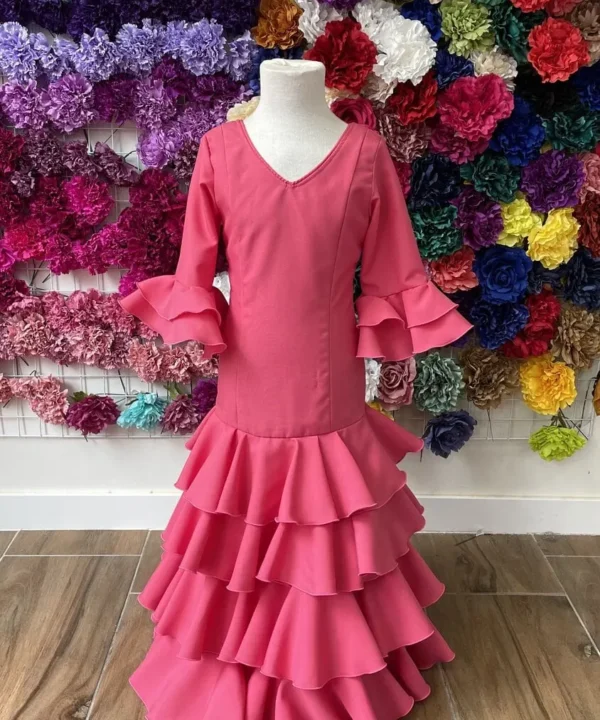 LBF Traje de flamenca niña strech Azahar. Talla 8