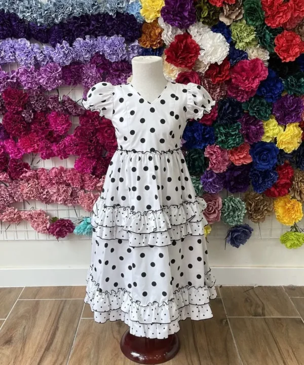 LBF Traje de flamenca niña Popelín. Talla 6