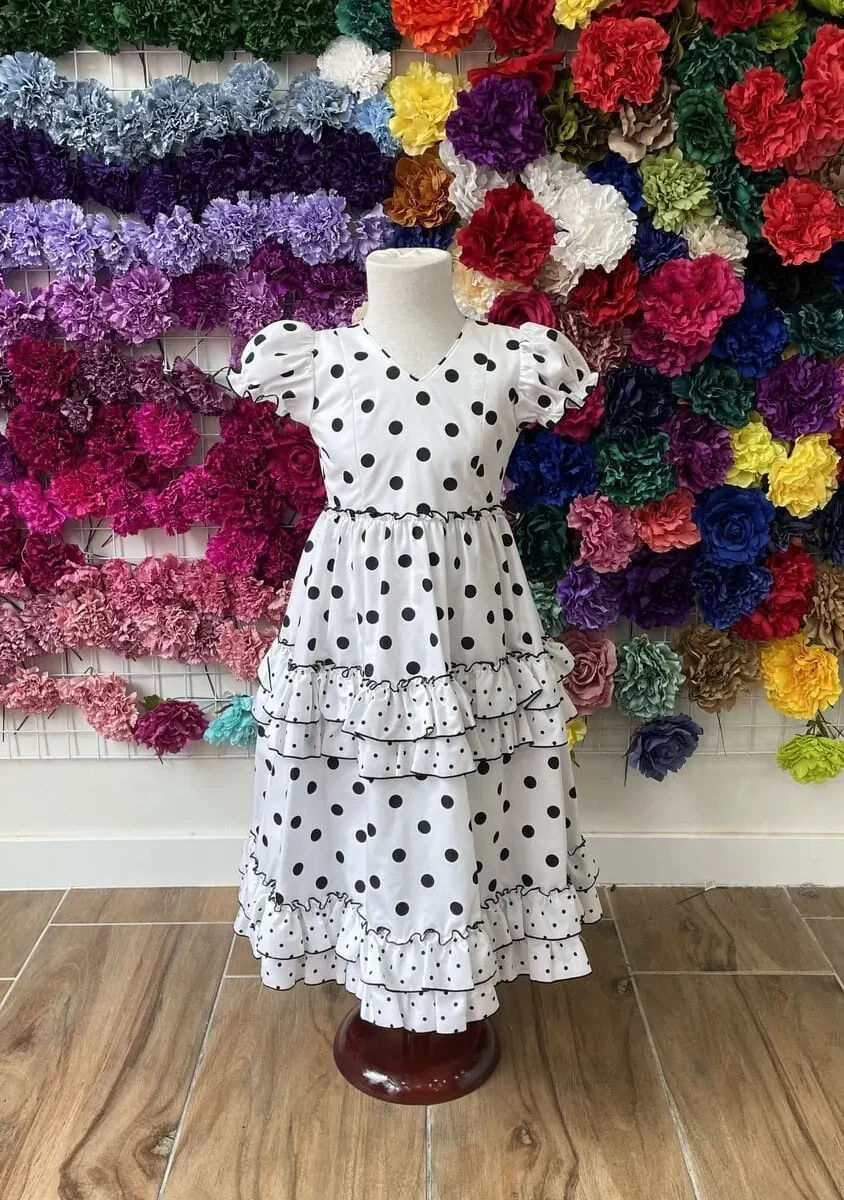 LBF Traje de flamenca niña Popelín. Talla 6
