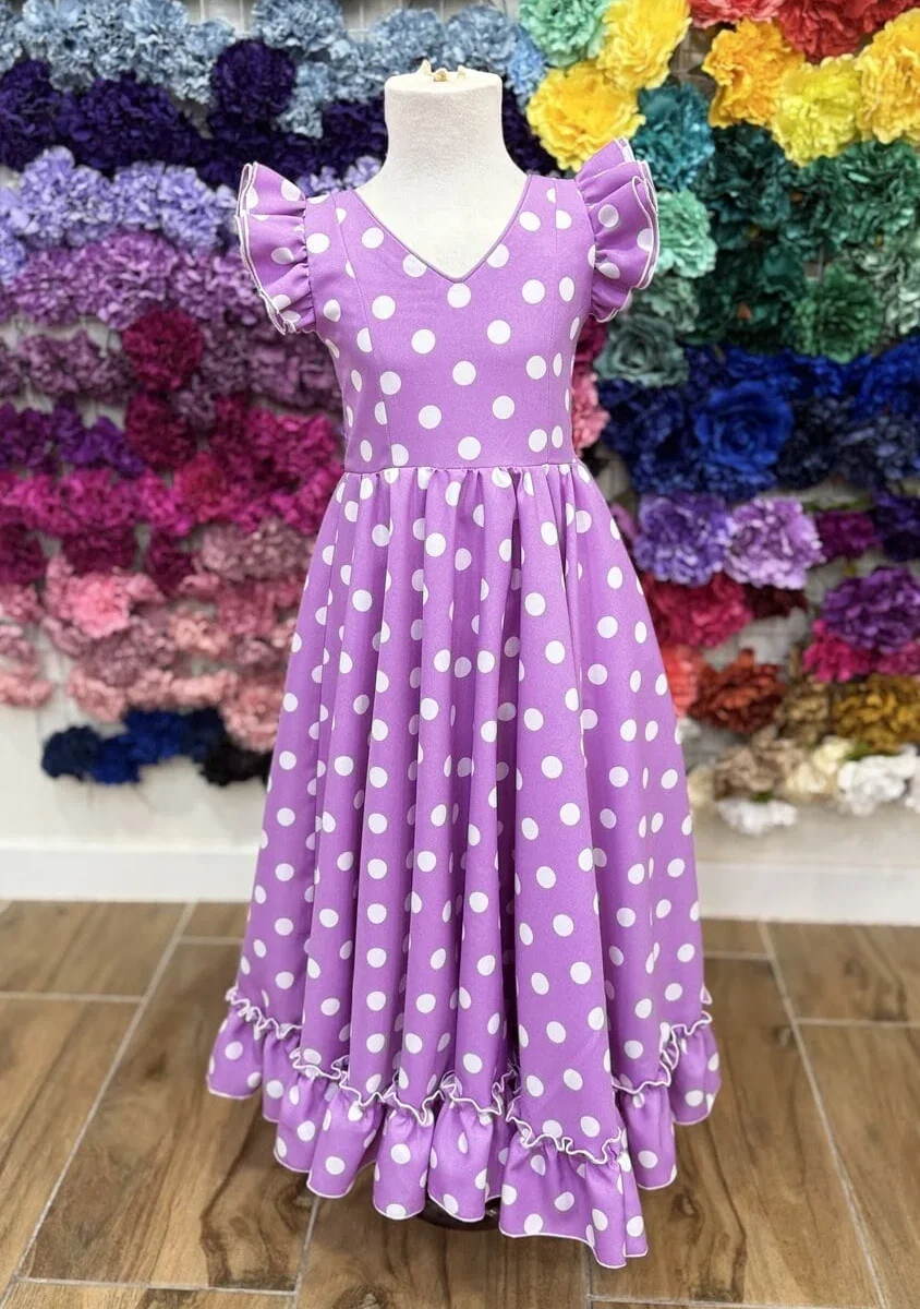 LBF Traje de flamenca bata Cristina varios colores. Tallas 2 a 12 - Imagen 2