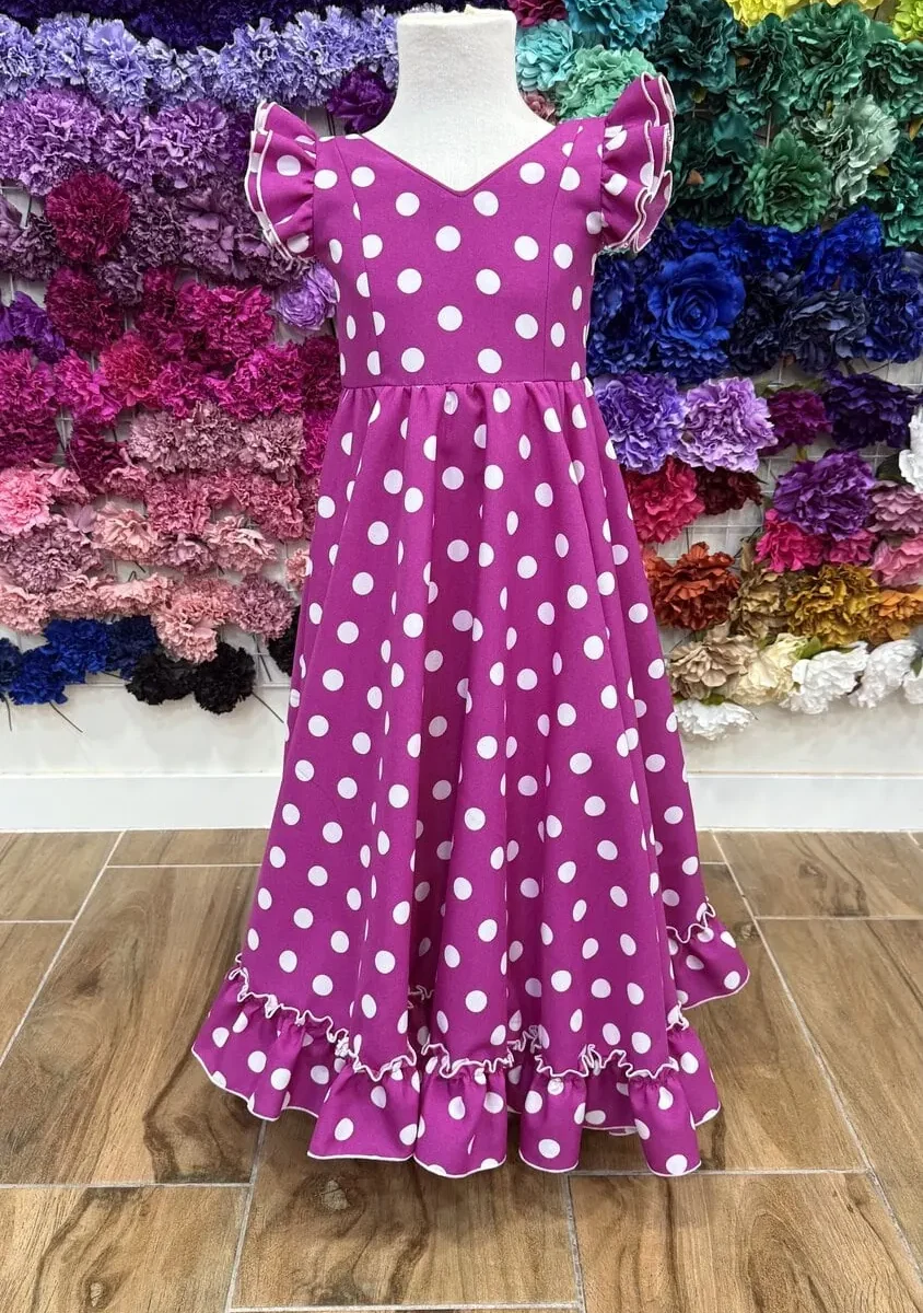 LBF Traje de flamenca bata Cristina varios colores. Tallas 2 a 12