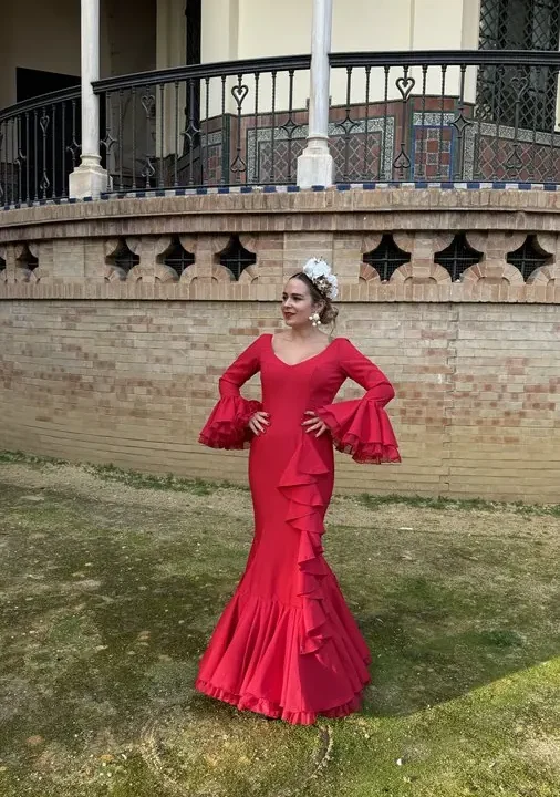 LBF Traje de flamenca Girasol. Talla 38