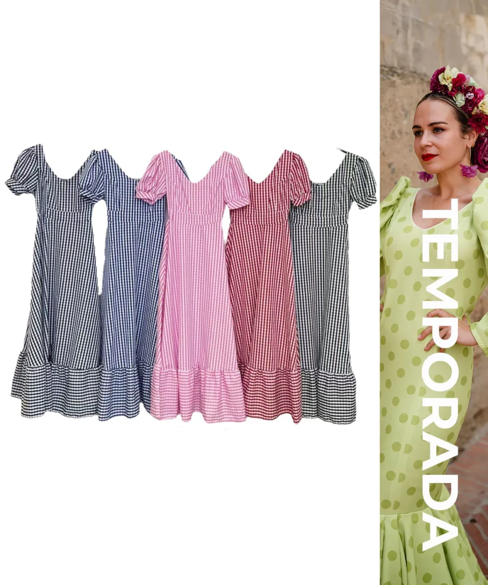 LBF Traje de flamenca rayas. Talla  única