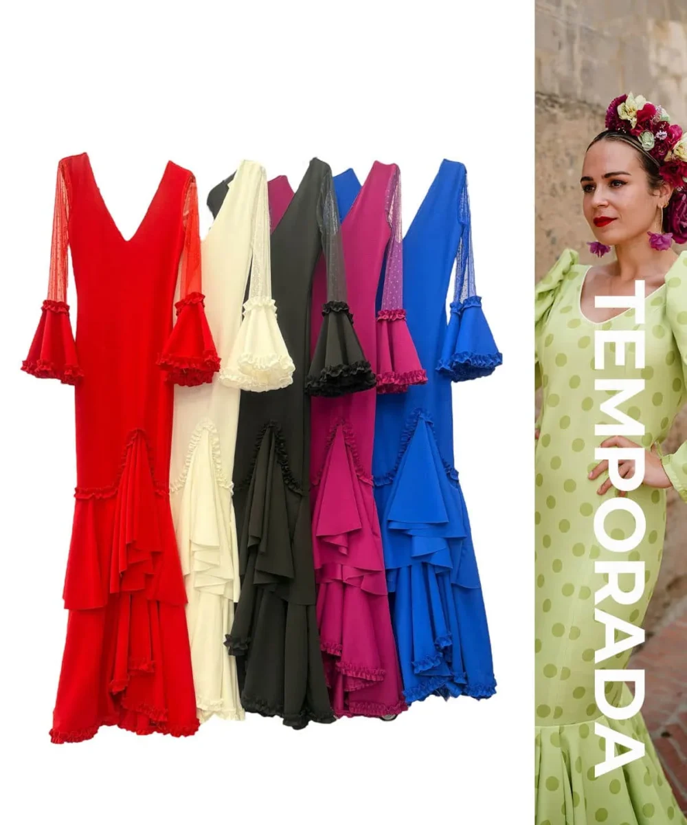 LBF Traje de flamenca Plumeti. Talla  xs-xxl