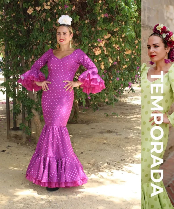 LBF Traje de flamenca Carmen doble. Tallas desde 34 a 52