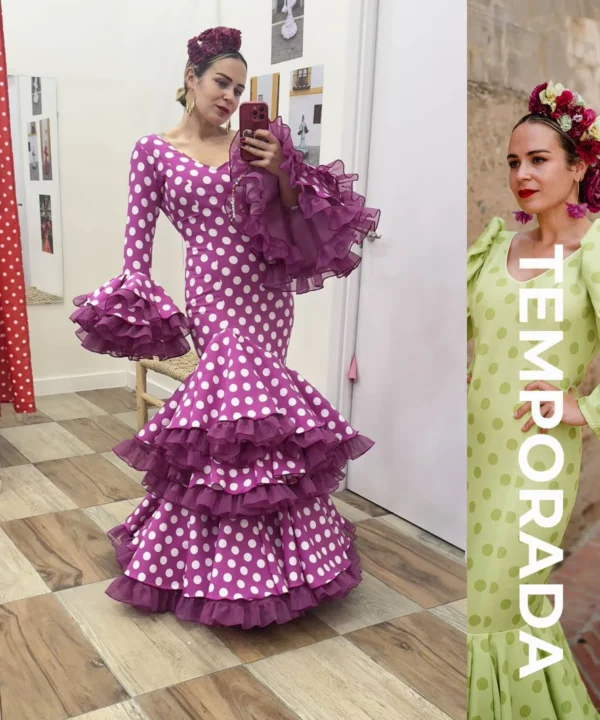 LBF Traje de flamenca Calahorra Lycra bioelastica. Talla 36