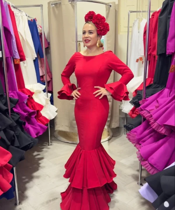 LBF Traje de flamenca espalda al aire. Talla 40