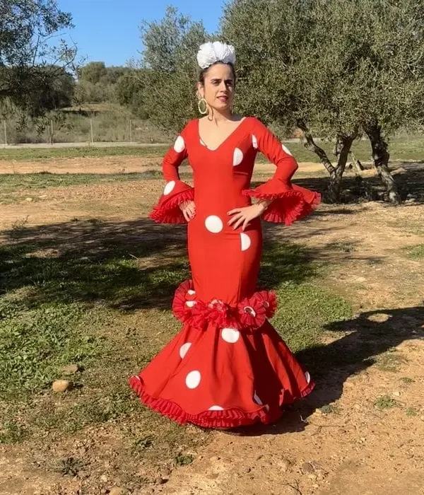 LBF Traje de flamenca Lycra Bioelastica. Talla 46