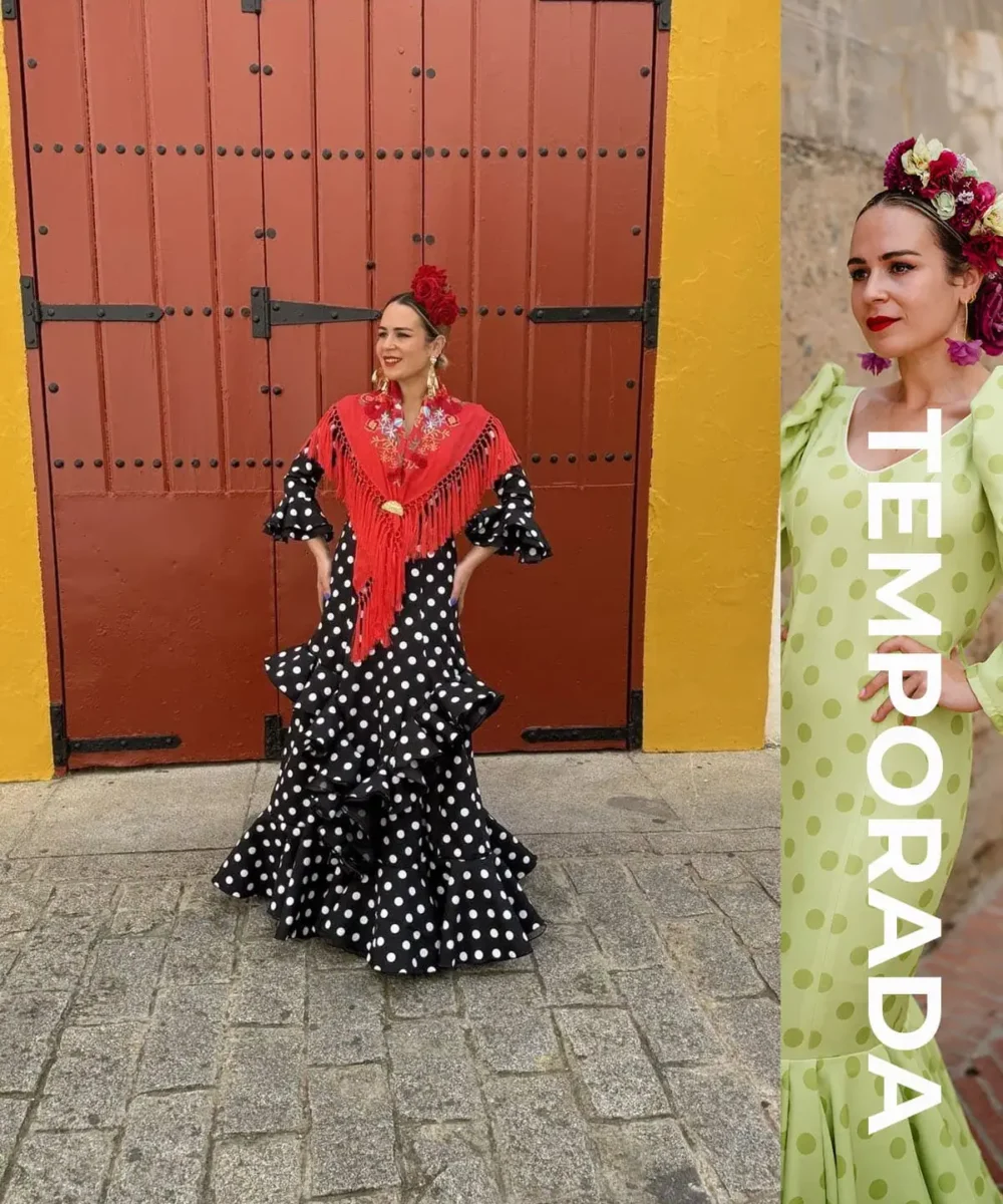 LBF Traje de flamenca Cataleya Strech. Tallas 34 a 52 varios colores - Imagen 2