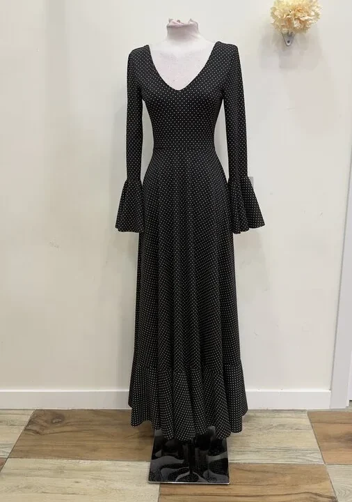 LBF Traje de flamenca bata lunar lenteja. Talla XS-S