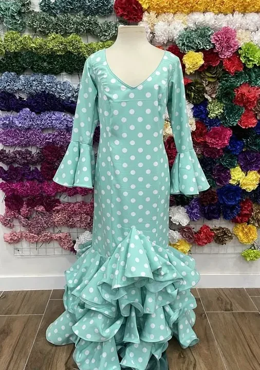 LBF Traje de flamenca SEVILLA organdíl. Talla 54