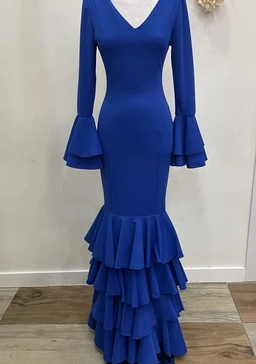 LBF Traje de flamenca cuatro volantes. Talla XS-S