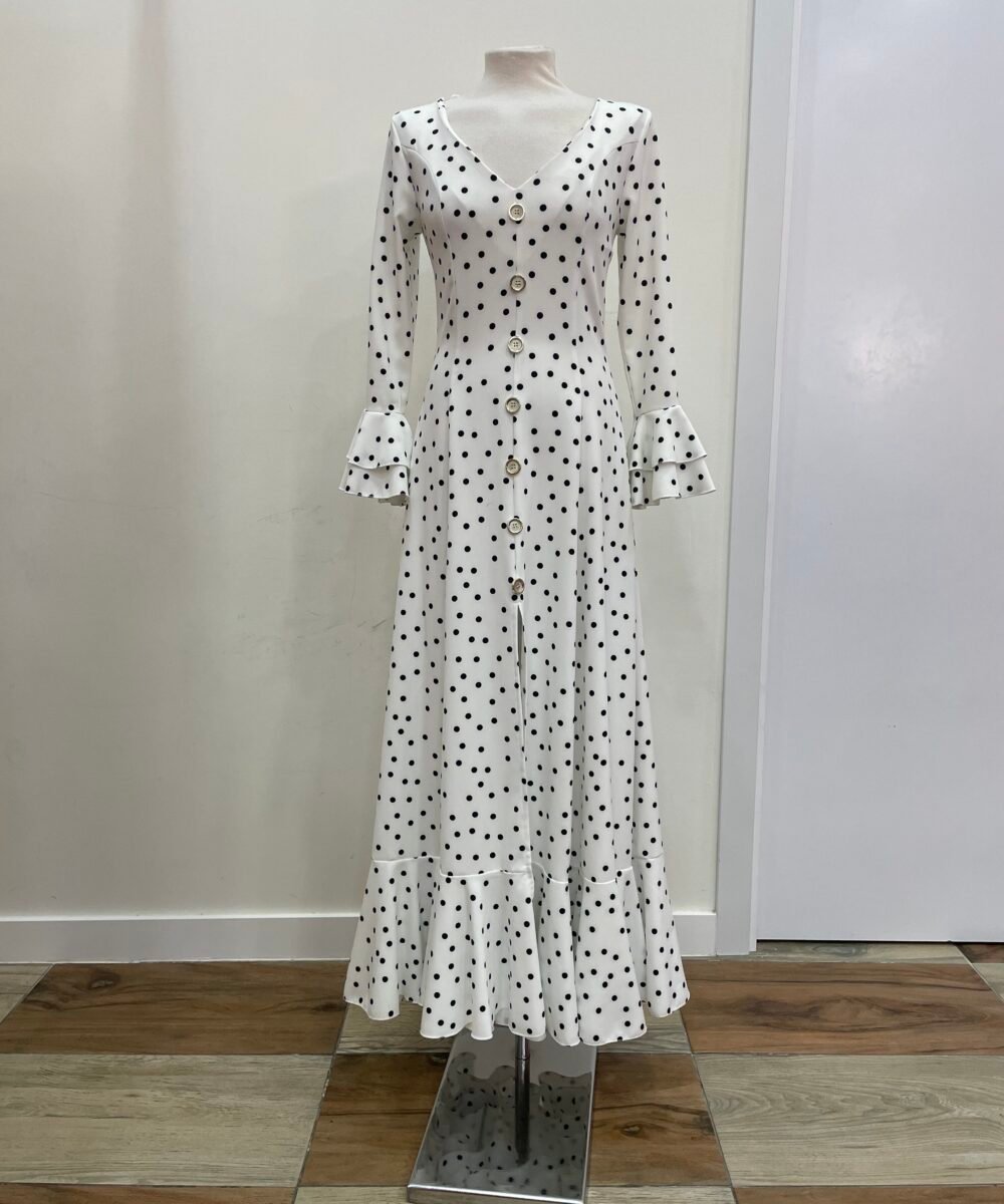 LBF Traje de flamenca batas botones lycra bioelastica. Talla 38