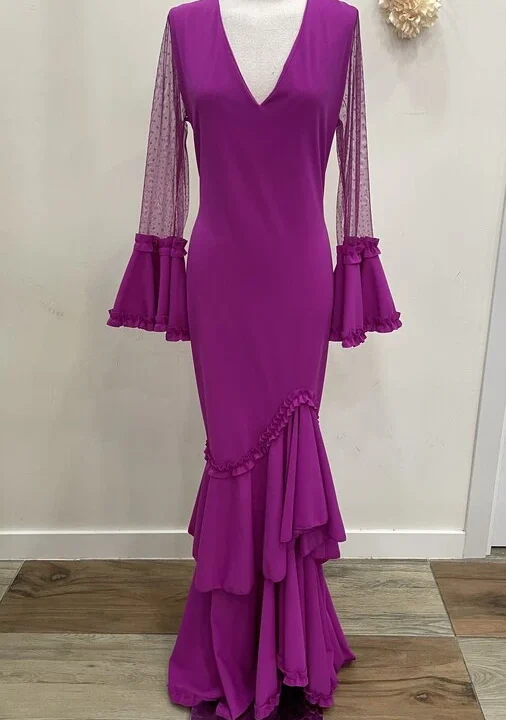 LBF Traje de flamenca  bata lycra. Talla 50-52