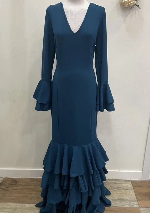 LBF Traje de flamenca  tres volantes normales. Talla M-L