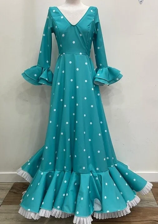 LBF Traje de flamenca Paula strech lunar. Tallas desde 36-46 varios colores - Imagen 4