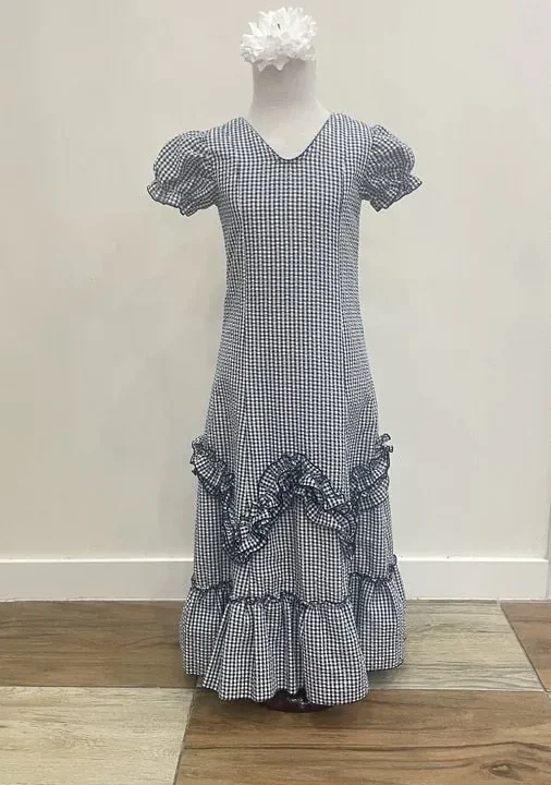 LBF Traje de flamenca vichy. Talla 8