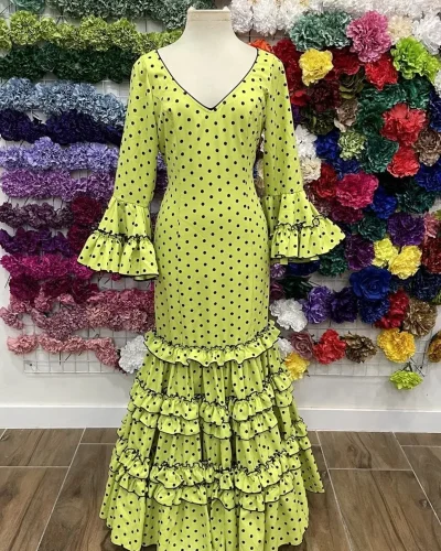 LBF Traje de flamenca LILA. Talla 46