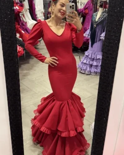 LBF Traje de flamenca Alexandra jamón. Talla 40