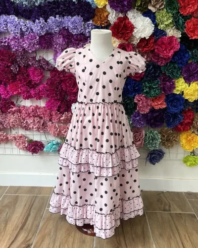 LBF Traje de flamenca niña Popelín. Talla 6