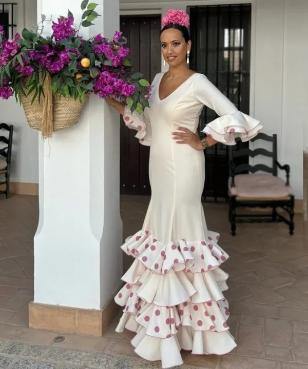 LBF Traje de flamenca Combinado strech. Talla 38