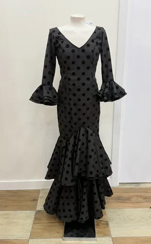 LBF Traje de flamenca Naiara flocado. Talla 38