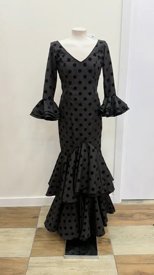 LBF Traje de flamenca Naiara flocado. Talla 38
