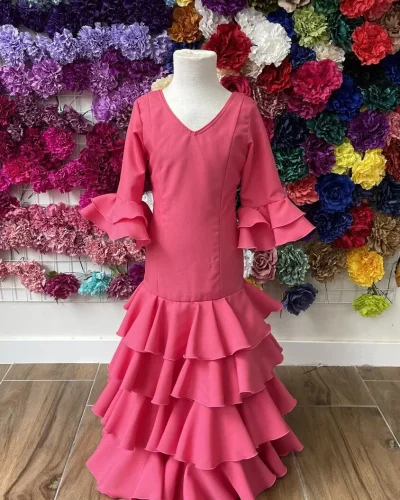 LBF Traje de flamenca niña strech Azahar. Talla 4