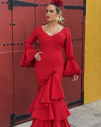 LBF Traje de flamenca Jade strech. Talla 46