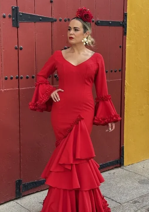 LBF Traje de flamenca Jade strech. Talla 46