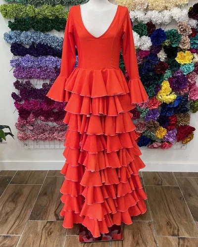 LBF Traje de flamenca Multivolante. Talla 36