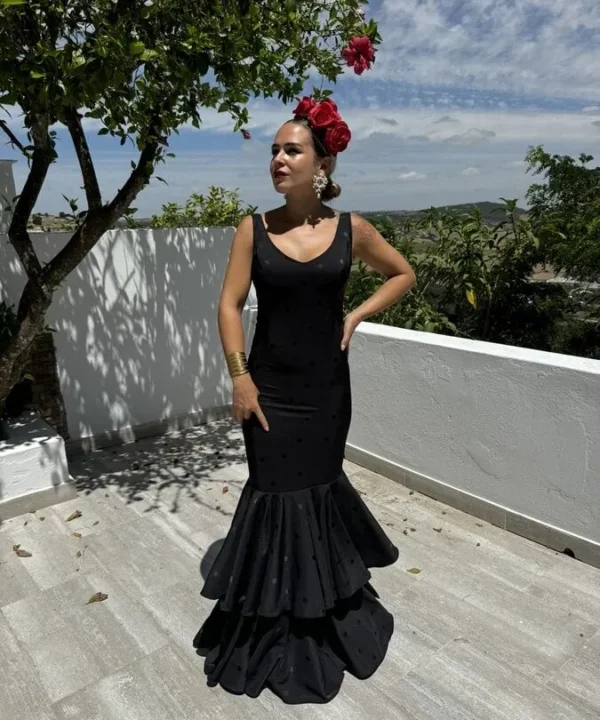 LBF Traje de flamenca Ronda satén. Talla 36 y 40